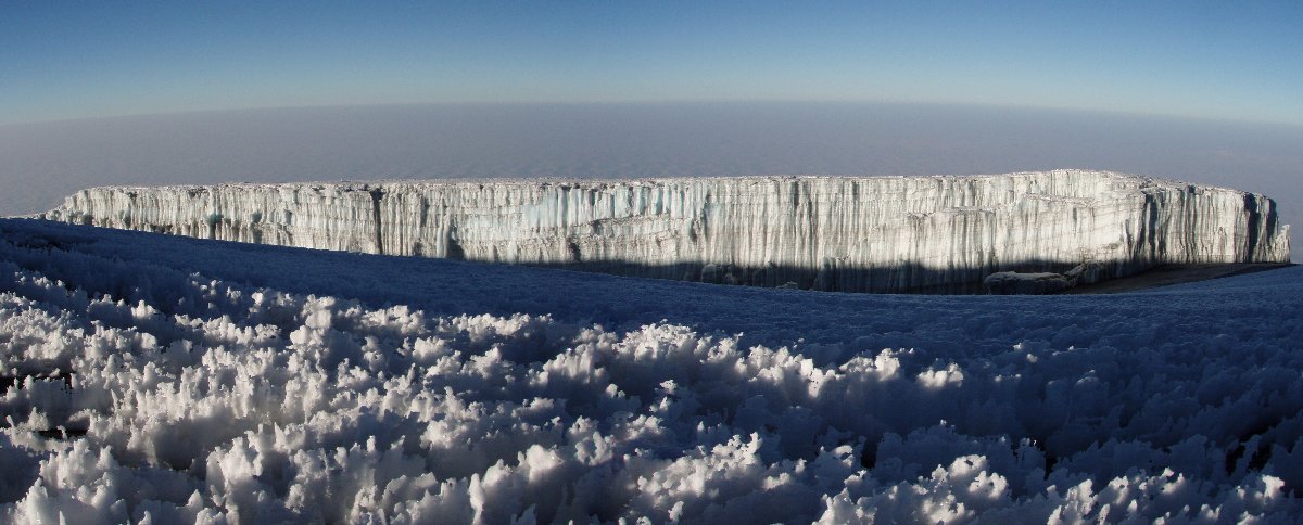 glacier on top of Kilimanjaro